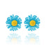 1 Pair Cute Daisy Raffia Flower Drop Earrings for Summer Beach Style