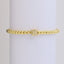 18k Gold Plated Copper Letter Zircon Beaded Stretch Bracelet