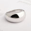 Exaggerated Solid Color Titanium Steel Dome Rings - Minimalist Fashion Statement Jewelry