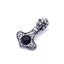 Punk Thor's Hammer Stainless Steel Skull Gem Men's Pendant Necklace