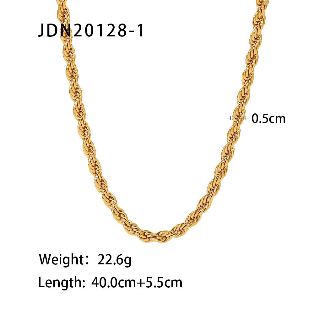 Cuban Vacuum 18K Gold Plated Stainless Steel Necklace