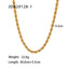 Cuban Vacuum 18K Gold Plated Stainless Steel Necklace