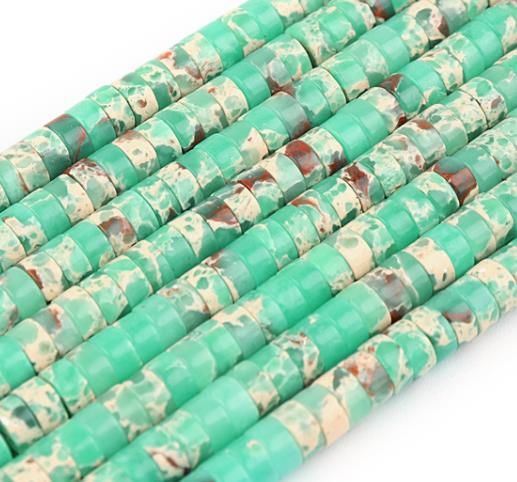 Natural Stone Spacer Beads 6x3mm Right-Angle Round Jade Wheel Beads for DIY Jewelry Making