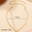 Elegant V Shape Heart Design Gold Plated Women's Choker Necklace