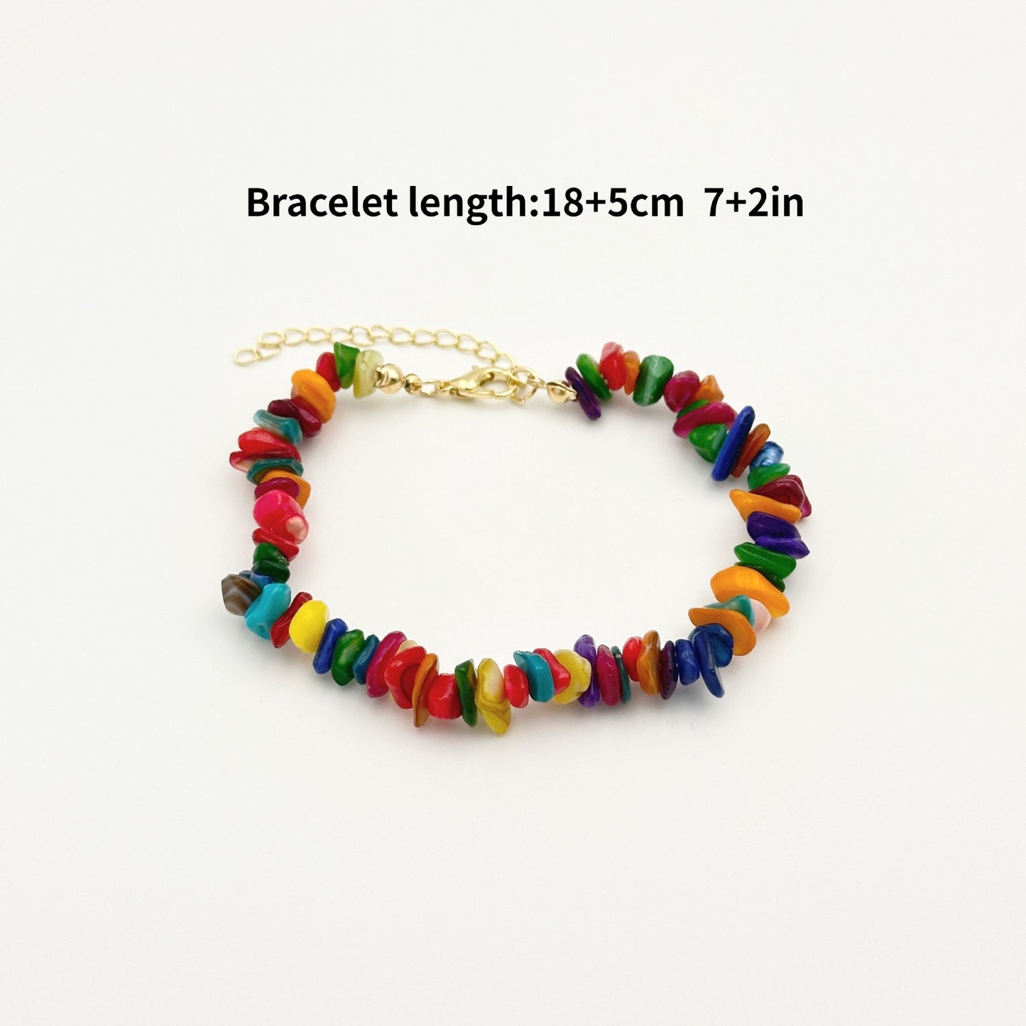 Bohemian Geometric Natural Stone Multicolor Elastic Bracelets