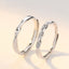 Simple Geometric Zircon Inlay Mobius Couple Rings