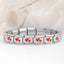 Stainless Steel Leaf Crown Flower Heart Gemstone Modular Bracelet