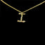 Simple Style 18k Gold Zircon Letter Pendant Necklace