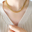 Retro Geometric Solid Color Titanium Steel Plating Necklace