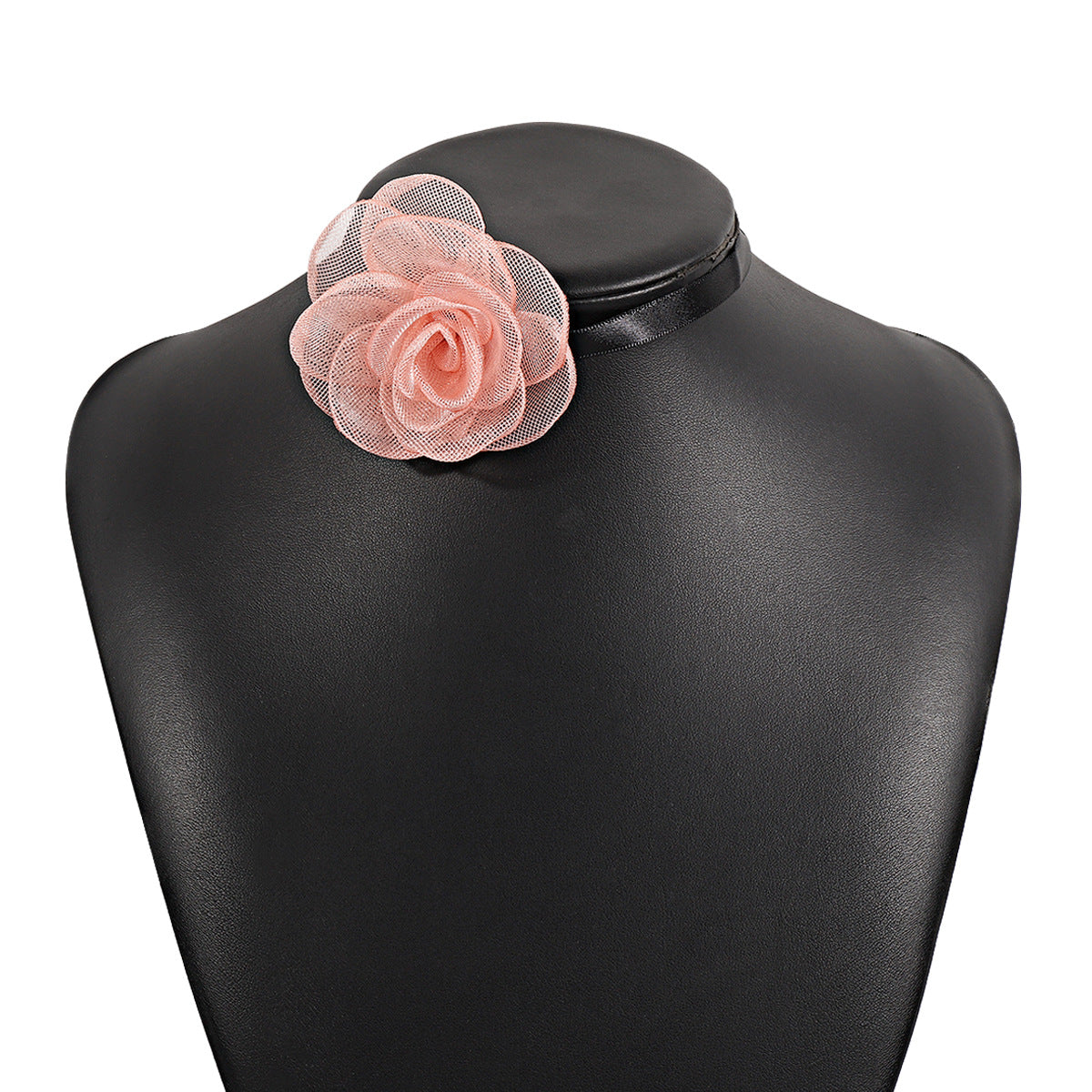 Sweet Artistic Rose Bow Tie Choker Necklace