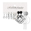 Elegant Geometric Butterfly and Leopard Print Pearl Earring Set - 6 Pairs