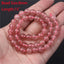 Strawberry Quartz Natural Stone Round Beads for DIY Jewelry Making Accessories