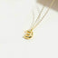 14K Gold Plated Copper Initial Pendant Necklace