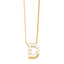 Basic Simple Style Letter Stainless Steel Copper Plating Inlay Zircon 18K Gold Plated Pendant Necklace