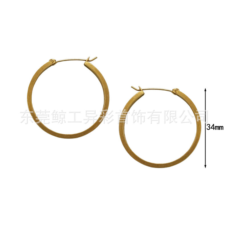 Titanium Steel Round Flattened Ear Buckle