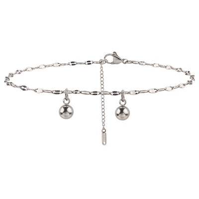 Simple Style Stainless Steel Women's Bell Anklet