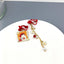 Fashion Cartoon Enamel Butterfly Bow Drop Earrings