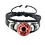 Punk Letter PU Leather Unisex Bracelet with Snap Clasp - Heavy Metal Band Inspired Braided Accessory