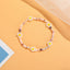 Vacation Floral Crystal Beaded Women's Elastic Bracelet