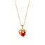 1 Piece Fashion Heart Shape Stainless Steel Brass Plating Inlay Zircon Pendant Necklace