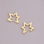 Geometric 18K Gold Gothic Stud Earrings for Nightclub