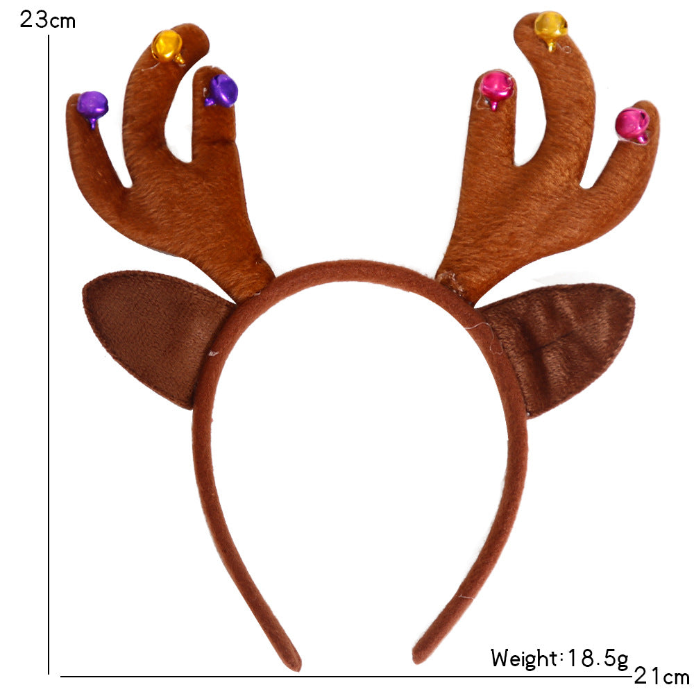 Christmas Reindeer Antler Headband Geometric Party Decorations