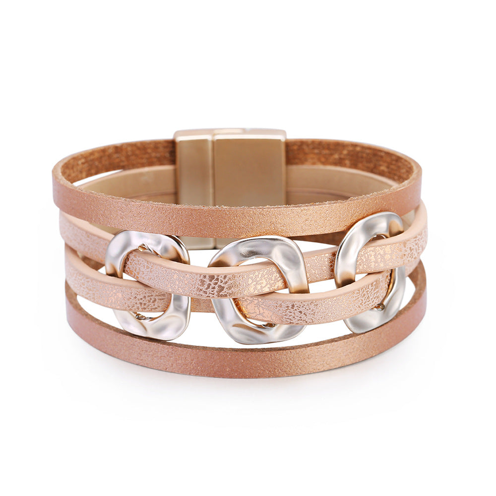 Bohemian Multi-Layer Leather Bracelet Vintage Style