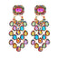 Elegant Zinc Alloy Glass Inlay Tassel Earrings