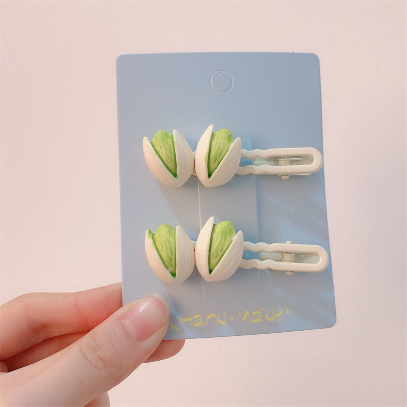 Women's Matte Acrylic Alloy Hair Clip - Large Colorful Cute Hairpin and Shark Clip