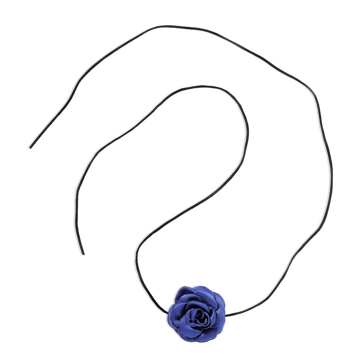 Elegant Vintage Rose Fabric Choker Necklace for Women