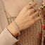 Exaggerated Color Zircon Necklace Bracelet Titanium Steel 18k Jewelry Wholesale