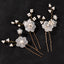 Women's Elegant Floral Metal Hairpin Set - Bridal Hair Accessories