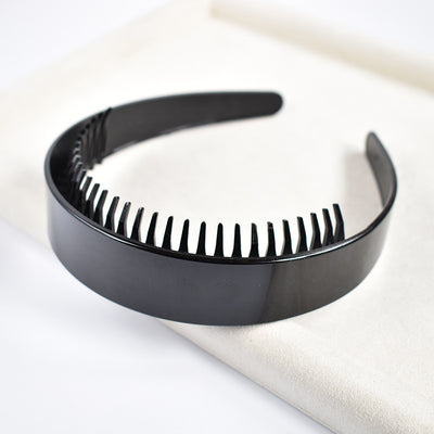 Women's Solid Color ABS Hair Band with Anti-Slip Teeth