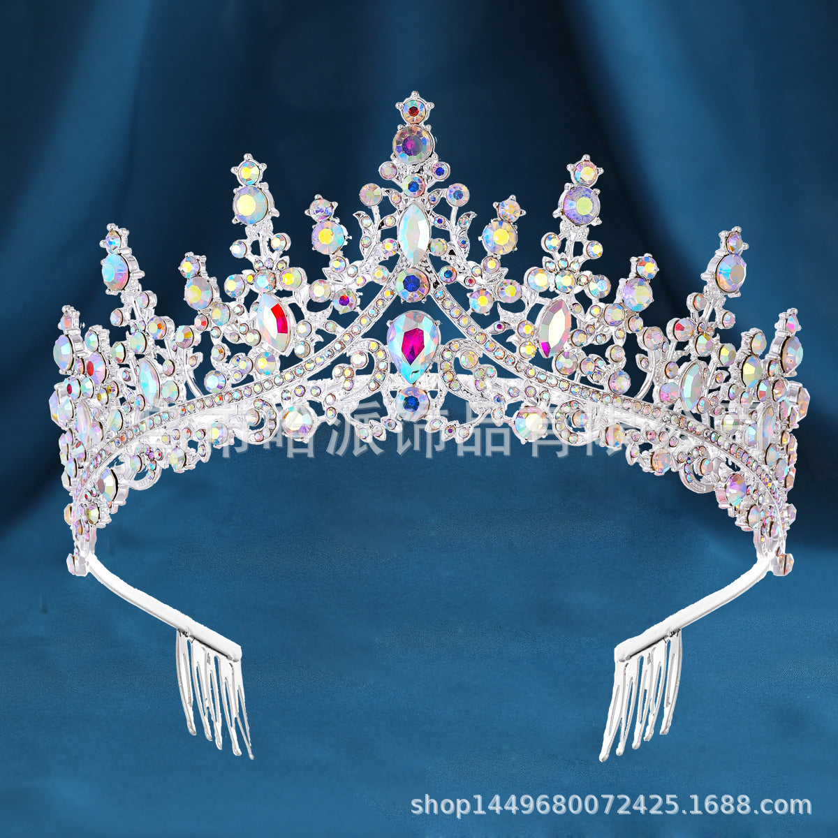 Women's Elegant Rhinestone Alloy Crown Bridal Headgear for Weddings and Parties