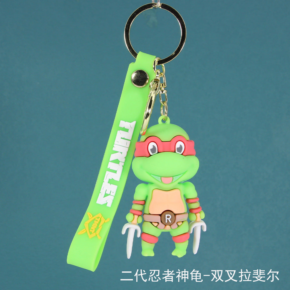 Cartoon Tortoise Silicone Keychain Accessory