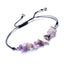 Simple Geometric Crystal Wax Line Adjustable Amethyst Bracelet