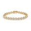 Copper Gold Plated Zircon Flower Tennis Bracelet