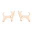 Fashion Stainless Steel Animal Ear Studs - Black Cat & Dog Design