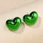 Candy Color Acrylic Round and Star Stud Earrings for Women