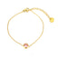 Elegant 18K Gold Plated Stainless Steel Bracelet with Inlaid Rhinestones