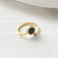 18K Gold Plated Titanium Steel Roman Numeral Shell Adjustable Ring