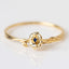 Elegant Glam Vintage Adjustable December Birthstone Flower Gold Plated Ring