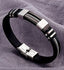 Men's Stainless Steel Silicone Hip Hop Punk Bracelet
