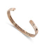 Minimalist Engraved Stainless Steel Gold Plated Open Cuff Bracelet Wholesale