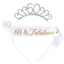 Fashion Rhinestone Number Crown Hairband and Sash Set for Birthday Party