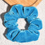 Retro Candy Color Gold Velvet Scrunchie Hair Tie