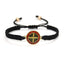 Chinoiserie Enamel Unisex Bracelet with Chinese Knot and St. Benedict Charm