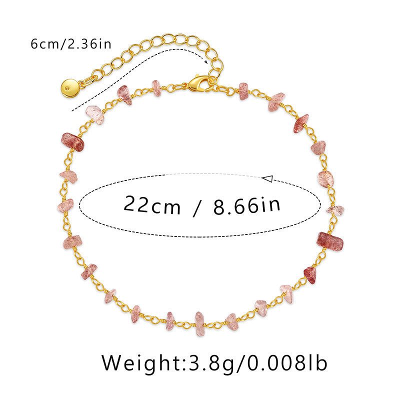 Bohemian Geometric Beaded 18k Gold Plated Women's Anklet