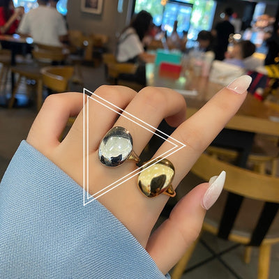 Retro Geometric Adjustable Open Ring for Women