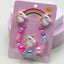 Unicorn Crown Resin Beaded Jewelry Set for Kids - Rings, Earrings, Necklace, and Bracelet